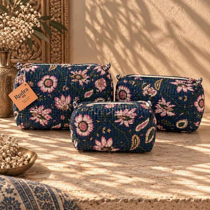 Set de 3 neceseres acolchados Beas - Rudra Textil