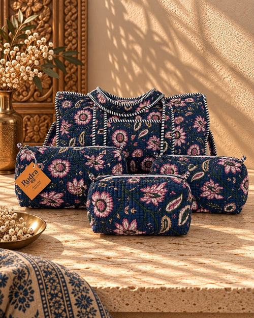 Set de 3 neceseres acolchados Beas - Rudra Textil