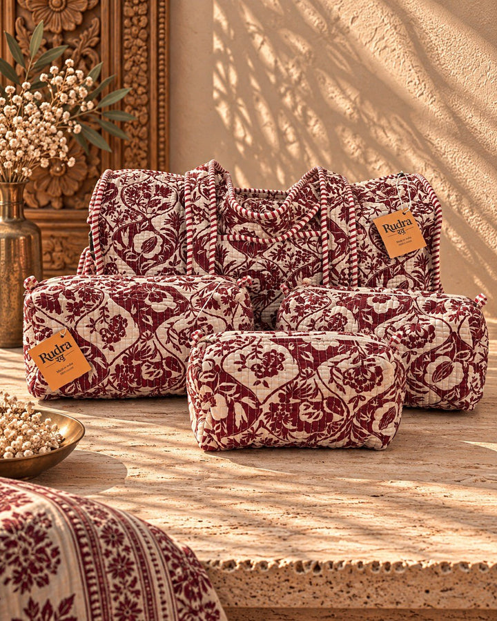 Set de 3 neceseres acolchados Chenab - Rudra Textil