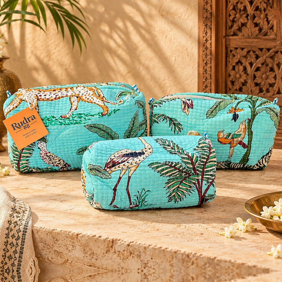 Set de 3 neceseres acolchados Kaveri - Rudra Textil