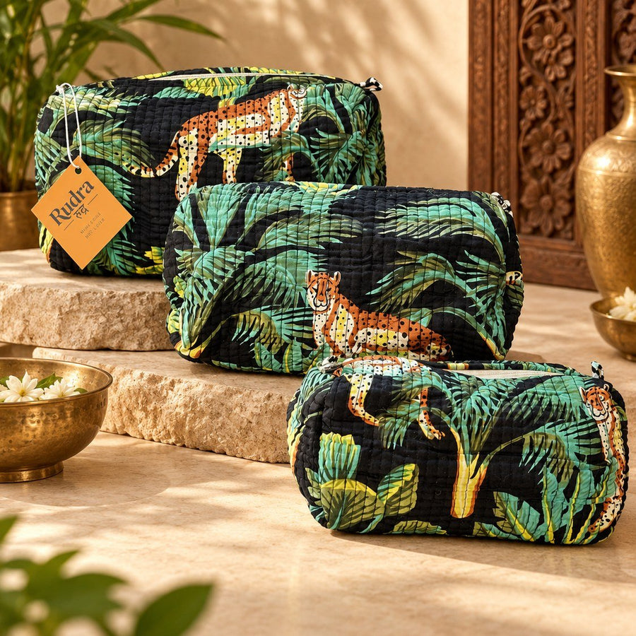 Set de 3 neceseres acolchados Narmada - Rudra Textil