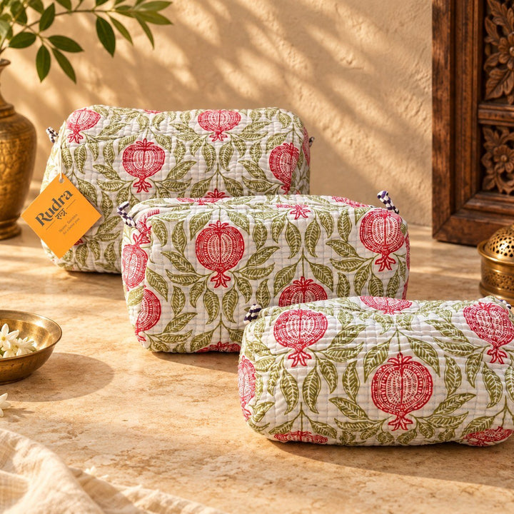 Set de 3 neceseres acolchados Periyar - Rudra Textil
