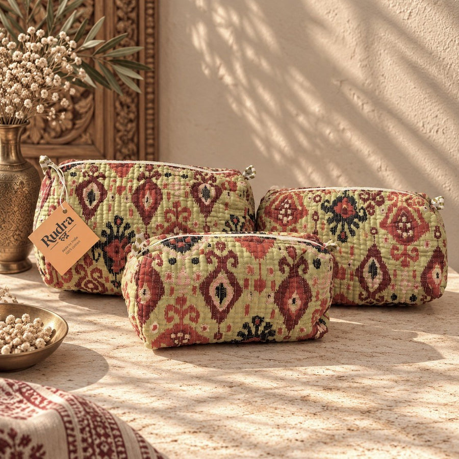 Set de 3 neceseres acolchados Tapti - Rudra Textil