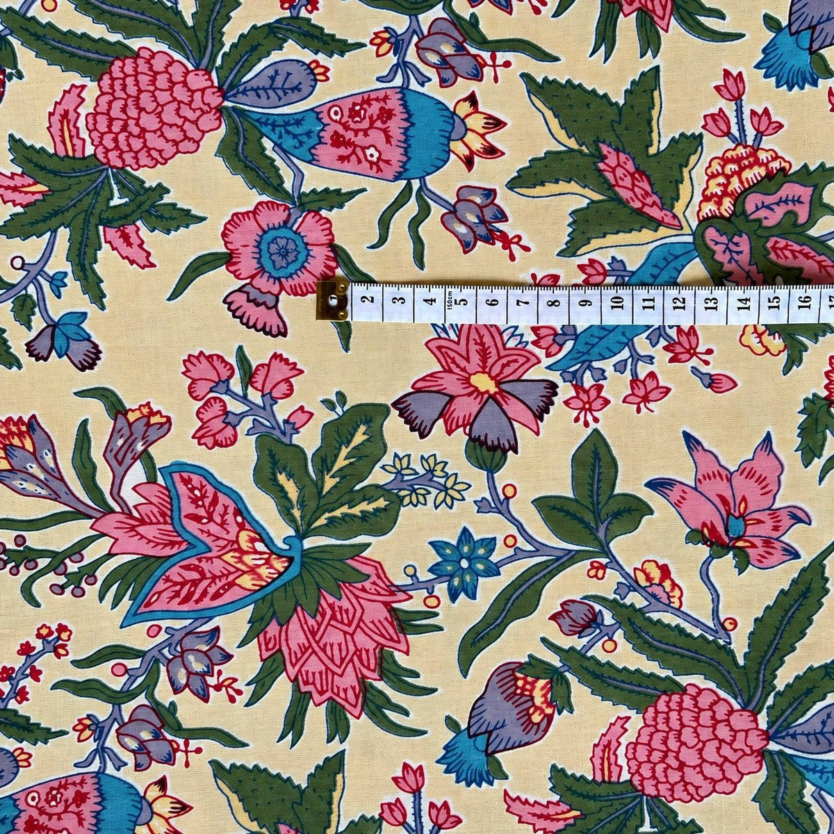 Tela de algodón estampada Azafrán - Rudra Textil