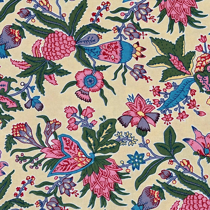 Tela de algodón estampada Azafrán - Rudra Textil
