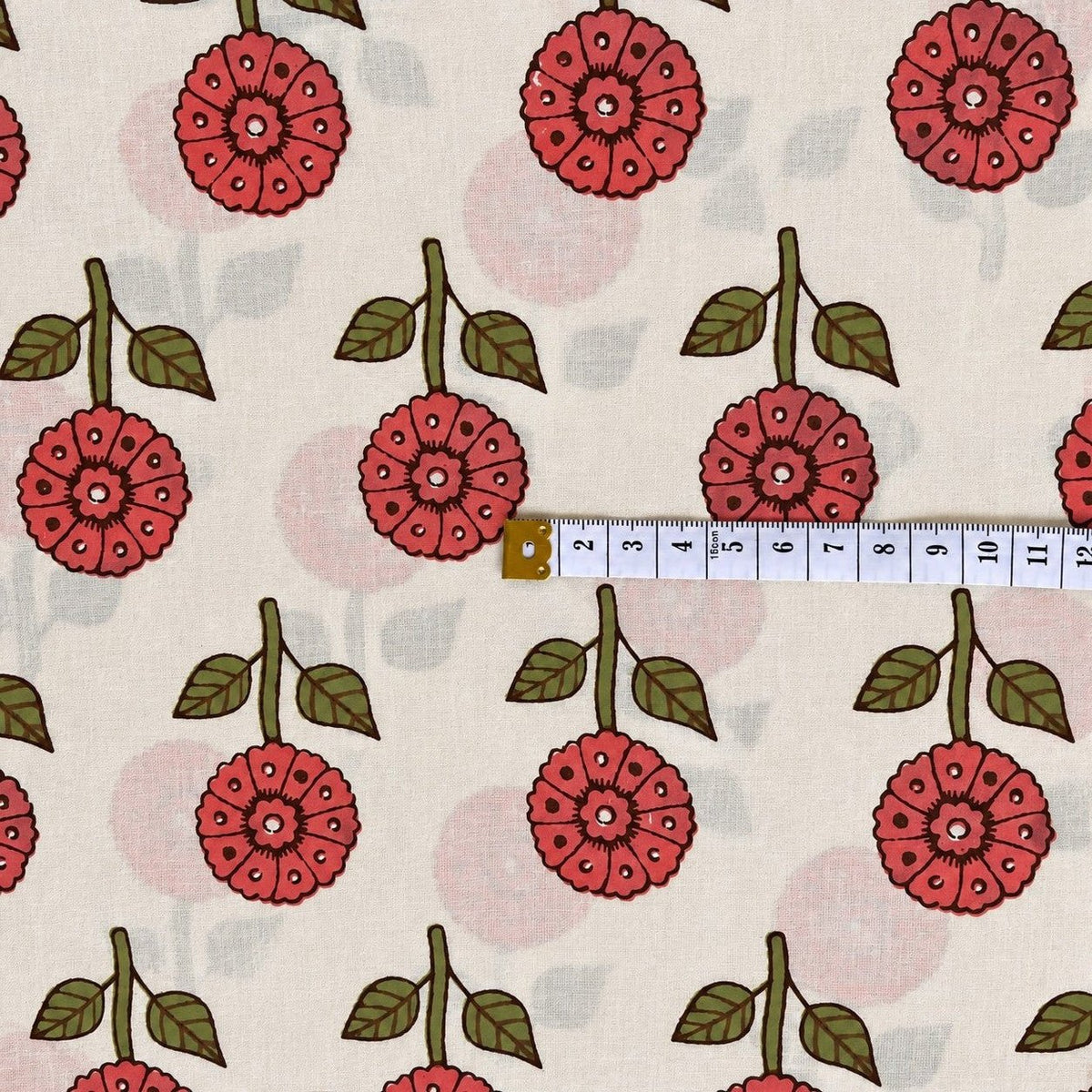Tela de algodón estampada Pimentón - Rudra Textil