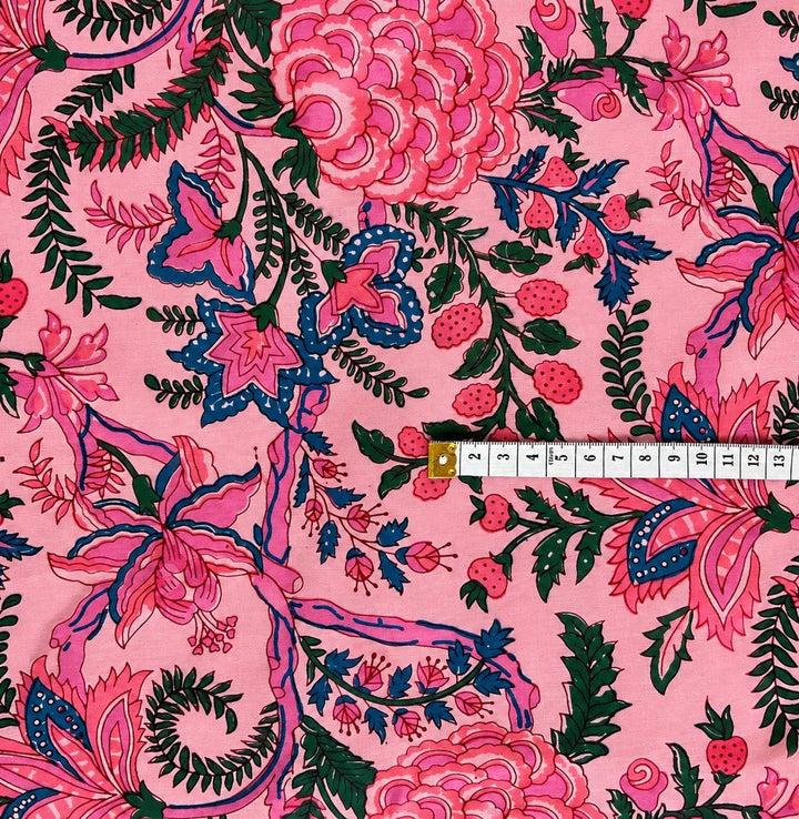 Tela de algodón estampada Pimienta rosa - Rudra Textil